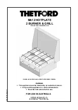 Preview for 1 page of Thetford Mk12 HOTPLATE User And Installation Instructions Manual