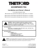 Preview for 1 page of Thetford N304.3 Installation And Owner'S Manual