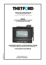 Thetford S OG72000Z SD User And Installation Instructions Manual preview