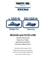 Thetford TECMA Design Series Instructions For Installation And Use Manual preview