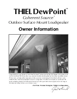 Thiel DewPoint Owner'S Information preview