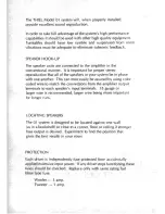 Preview for 2 page of Thiel Model 01 User Manual