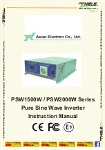 Preview for 1 page of Thiele Asian Electron PSW1500W Series Instruction Manual