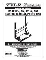 THIEMAN Series TVLR 125A Owner'S Manual preview