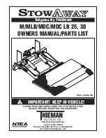 THIEMAN StowAway M 25 EST Owner'S Manual & Parts List preview