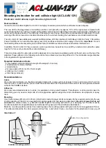 Preview for 1 page of THIESEN ACL-UAV-12V Mounting Instruction