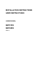 Think Appliances BAF91EG Installation Instructions User Instructions preview