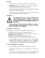 Preview for 7 page of Think Appliances GECE6002 User Manual