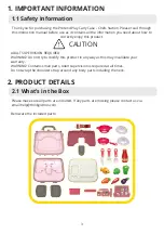 Preview for 3 page of THINK GIZMOS Pretend Play Carry Case Chefs Station User Manual