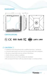 Предварительный просмотр 3 страницы Thinklite 616972 Product Manual