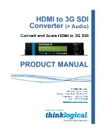 Thinklogical HDMI to 3G SDI Converter Product Manual preview