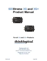 Thinklogical SDIXtreme 3G Product Manual preview