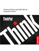 ThinkPad EM120R-GL Regulatory Notice preview