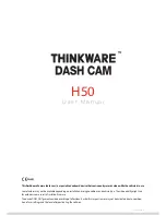 Предварительный просмотр 1 страницы Thinkware DASH CAM H50 User Manual