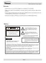 Предварительный просмотр 3 страницы Thinuna TA-120D II Operation Manual