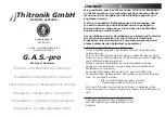 Preview for 1 page of Thitronik 310/861 Installation And Operation Manual