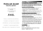 Preview for 1 page of Thitronik Power Alarm System Installation And Operation Manual