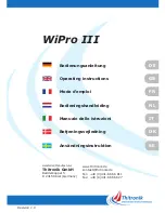 Thitronik WiPro III Operating Instructions Manual preview