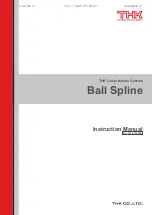 THK Ball Spline Instruction Manual предпросмотр