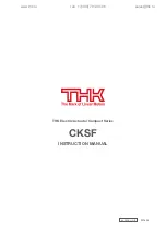 Preview for 57 page of THK CKSF Instruction Manual