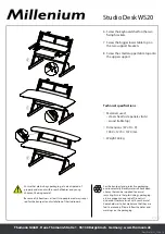 Preview for 2 page of thomann Millenium Studio Desk WS20 Assembly Instructions