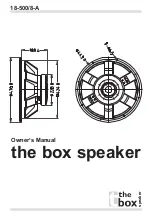 Предварительный просмотр 1 страницы thomann the box speaker 18-500/8-A Owner'S Manual