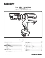 Preview for 1 page of Thomas & Betts Blackburn TBM62PCR-LI Operating Instructions Manual