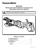 Thomas & Betts BP4UCR Operating Instructions Manual preview