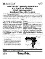 Preview for 1 page of Thomas & Betts elastimold 375LR Installation & Operating Instructions