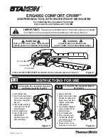 Preview for 1 page of Thomas & Betts STAKON COMFORT CRIMP ERG4002 Instructions For Use