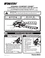 Preview for 1 page of Thomas & Betts STAKON COMFORT CRIMP ERG4004 Instructions For Use