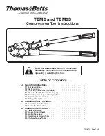 Preview for 1 page of Thomas & Betts TBM6 Instructions Manual