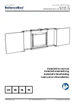 Preview for 1 page of Thomas Regout BalanceBox 650 Installation Manual