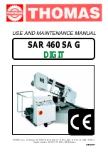 Thomas SAR 460 SA G DIGIT Use And Maintenance Manual preview