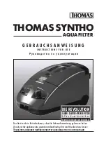 Thomas SYNTHO Aquafilter Instructions For Use Manual preview