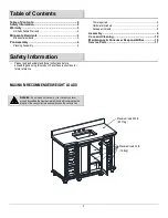 Предварительный просмотр 2 страницы Thomasville Ellamar THMSVL48CVDG Use And Care Manual