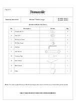 Preview for 2 page of Thomasville Messina 523115 Assembly Instructions Manual