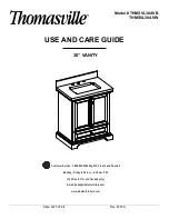 Preview for 1 page of Thomasville THMSVL30AVB Use And Care Manual