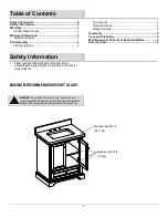 Preview for 2 page of Thomasville THMSVL30AVB Use And Care Manual