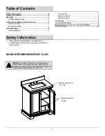 Preview for 2 page of Thomasville THMSVL30BVB Use And Care Manual