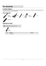 Preview for 4 page of Thomasville THMSVL30EVO Use And Care Manual