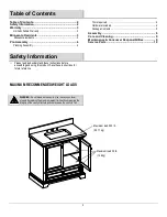 Preview for 2 page of Thomasville THMSVL36AVB Use And Care Manual