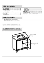 Preview for 2 page of Thomasville THMSVL36DVDG Use And Care Manual