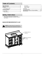 Preview for 2 page of Thomasville THMSVL48BVB Use And Care Manual