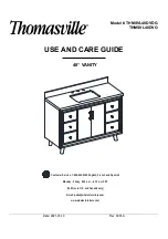 Thomasville THMSVL48DVDG Use And Care Manual preview