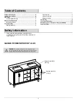 Preview for 2 page of Thomasville THMSVL60DVDG Use And Care Manual