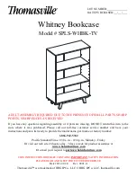 Preview for 1 page of Thomasville Whitney Bookcase SPLS-WHBK-TV Manual