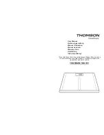 Предварительный просмотр 1 страницы Thompson TBS 705 User Manual