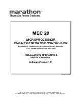 Thomson Power Systems Marathon MEC 20 Installation, Operating & Service Manual preview