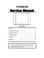 Предварительный просмотр 1 страницы THOMSON 29DMV88KH Service Manual